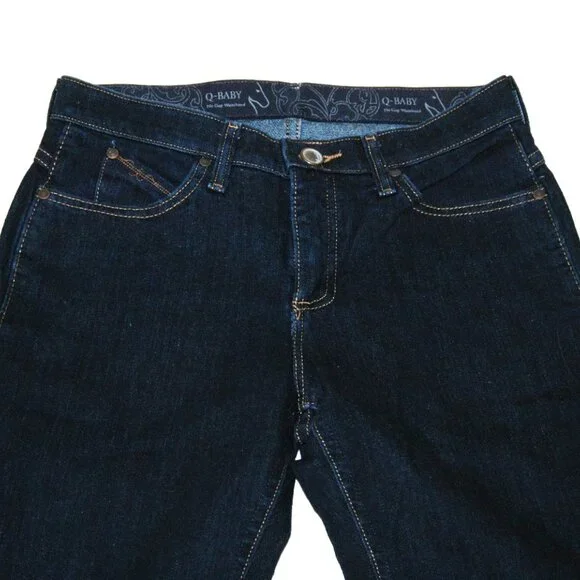 Q-Baby Wranglers Jeans Women’s 5/6 x 36 Dark Wash - Picture 3 of 11